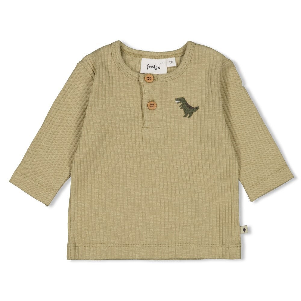 ROARSOME - Organic Cotton Slub Ribbed Henley Top