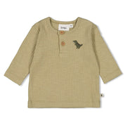 ROARSOME - Organic Cotton Slub Ribbed Henley Top