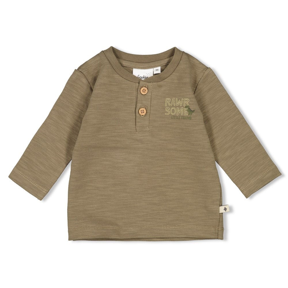 ROARSOME- Organic Cotton Slub French Terry Henley Top
