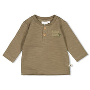 ROARSOME- Organic Cotton Slub French Terry Henley Top