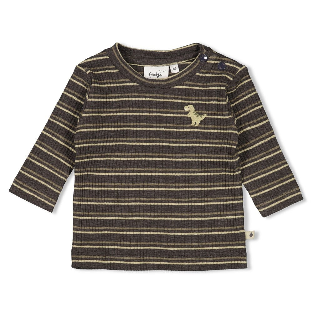 ROARSOME - Organic Cotton Striped Slub Ribbed Fashion Top