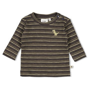 ROARSOME - Organic Cotton Striped Slub Ribbed Fashion Top
