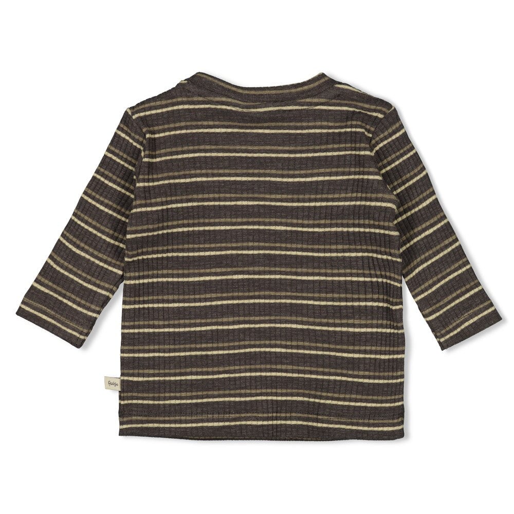 ROARSOME - Organic Cotton Striped Slub Ribbed Fashion Top