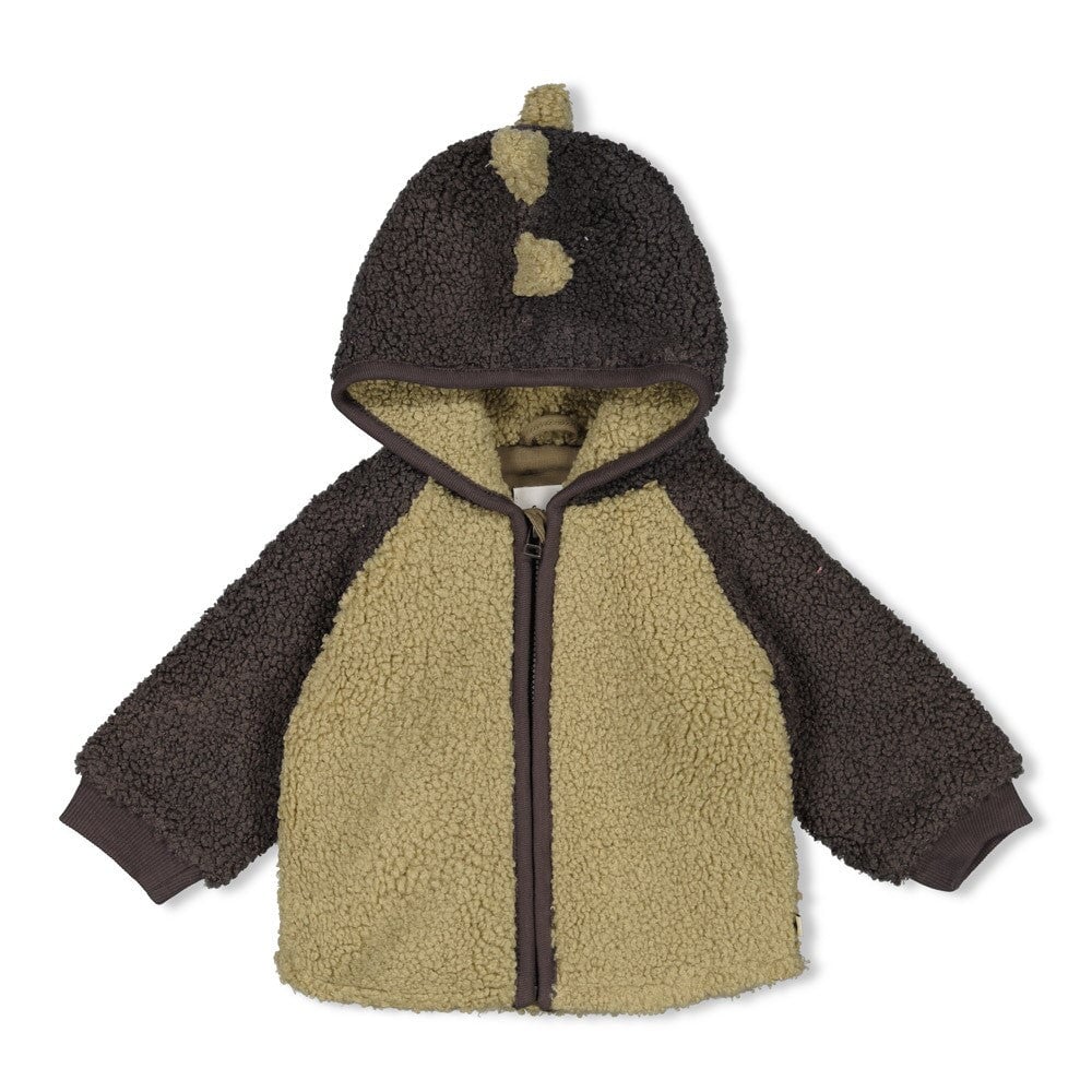ROARSOME - Sustainable Teddy Bouclé Padded Dinosaur Hooded Jacket