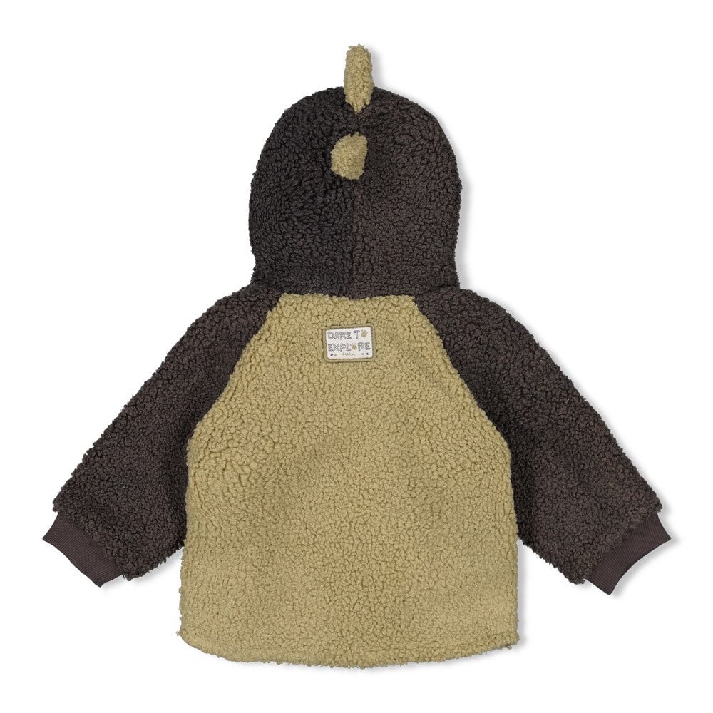 ROARSOME - Sustainable Teddy Bouclé Padded Dinosaur Hooded Jacket
