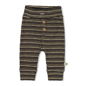 ROARSOME - Organic Cotton Striped Slub Ribbed Fashion Pants