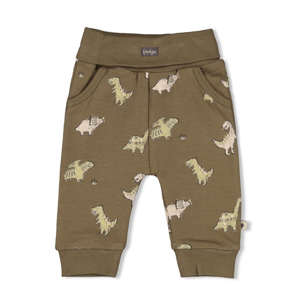 ROARSOME - Organic Cotton Dinosaur Peached French Terry Fashion Pants