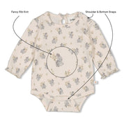 FIELDS OF GREEN - Signature Allover Print Fancy Rib Knit Body