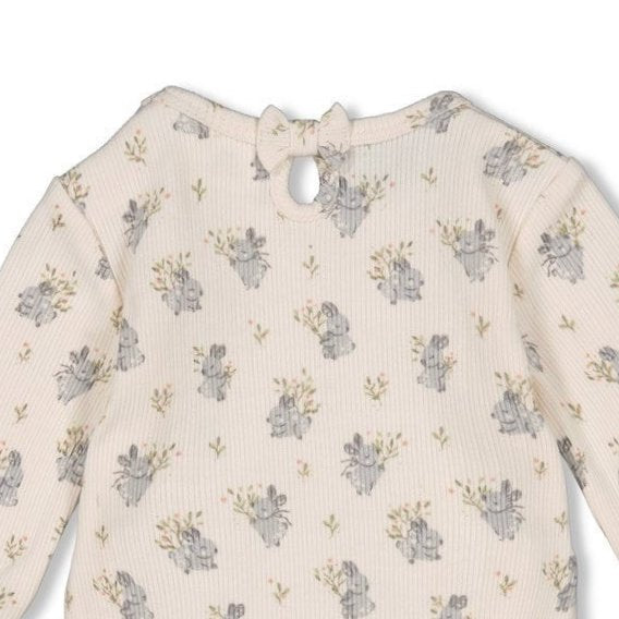 FIELDS OF GREEN - Signature Allover Print Fancy Rib Knit Body