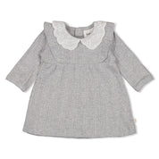 FIELDS OF GREEN - Rib Ajour Lace Collar Fashion Dress