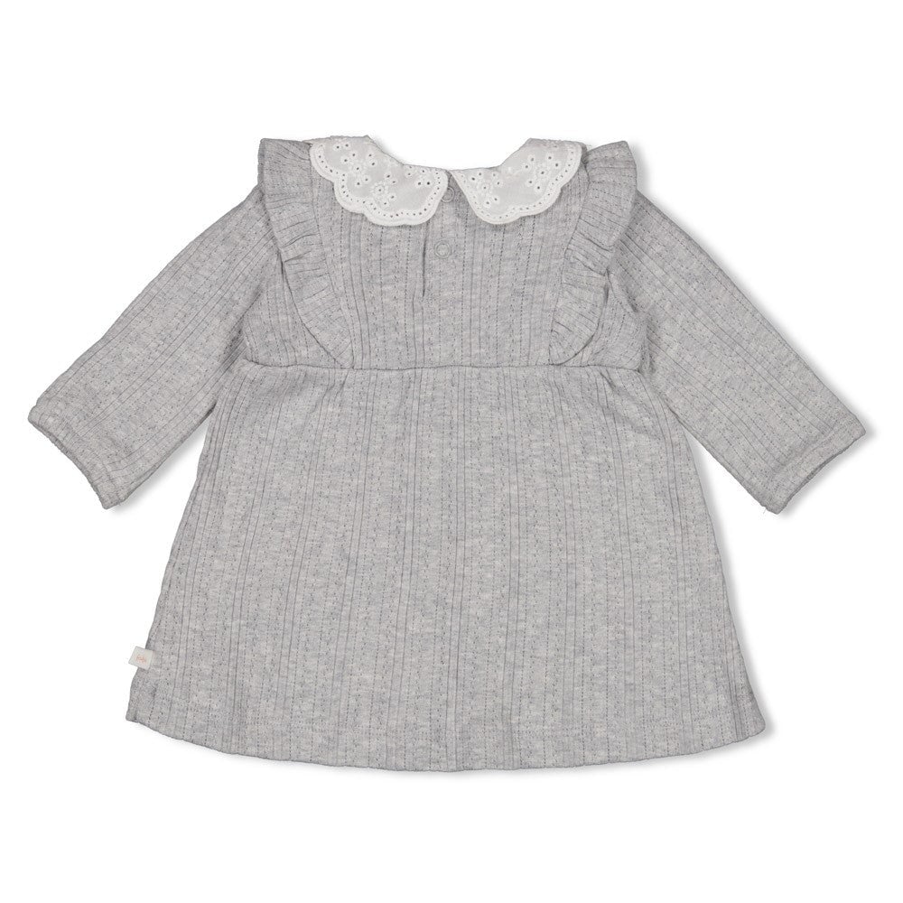 FIELDS OF GREEN - Rib Ajour Lace Collar Fashion Dress