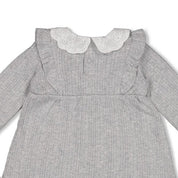 FIELDS OF GREEN - Rib Ajour Lace Collar Fashion Dress