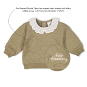 FIELDS OF GREEN - “keep blooming” Stepped Double Fabric Sweat Top