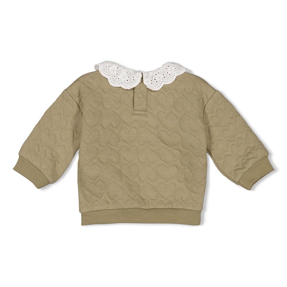 FIELDS OF GREEN - “keep blooming” Stepped Double Fabric Sweat Top