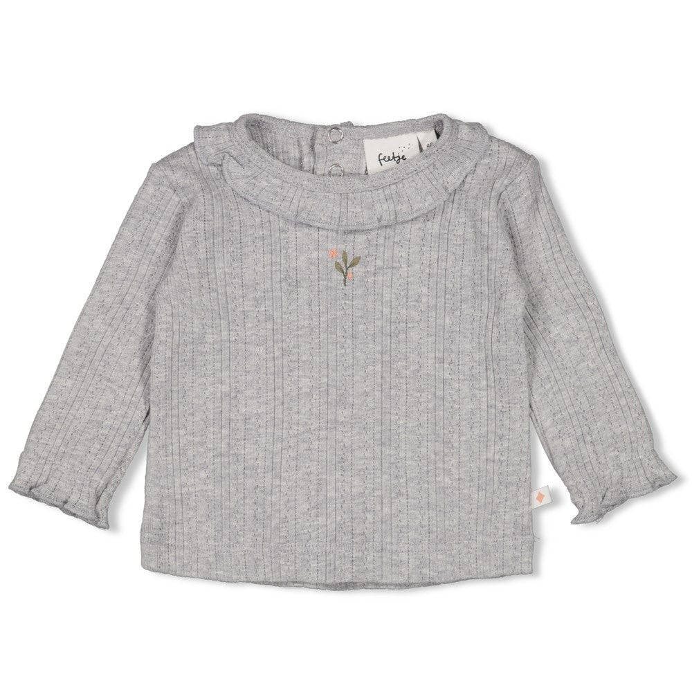 FIELDS OF GREEN - Organic Cotton Rib Ajour Fashion Top