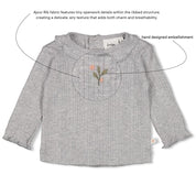 FIELDS OF GREEN - Organic Cotton Rib Ajour Fashion Top