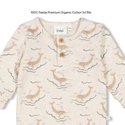 NARWAL - 100% Organic Cotton 1x1 Rib Knit Henley Collar Body