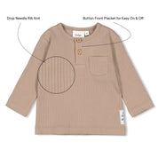 LET'S GO - 5x2 Drop Needle Rib Jersey Placket Top