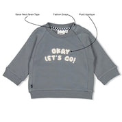 LET'S GO -“okay let’s go!” Signature French Terry Fleece Sweat Top