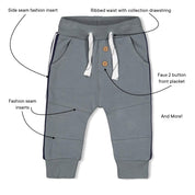 LET'S GO -Soft French Terry Fleece Fashion Pants