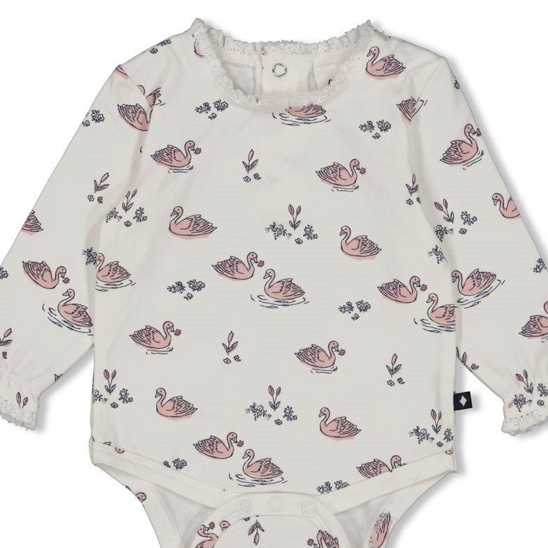 SWAN LAKE - Peached Inside Jersey Signature Print Body