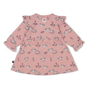 SWAN LAKE - Peached Inside Jersey Signature Print Dress