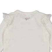 SWAN LAKE - Peached Inside Jersey & Pointelle Lace Top