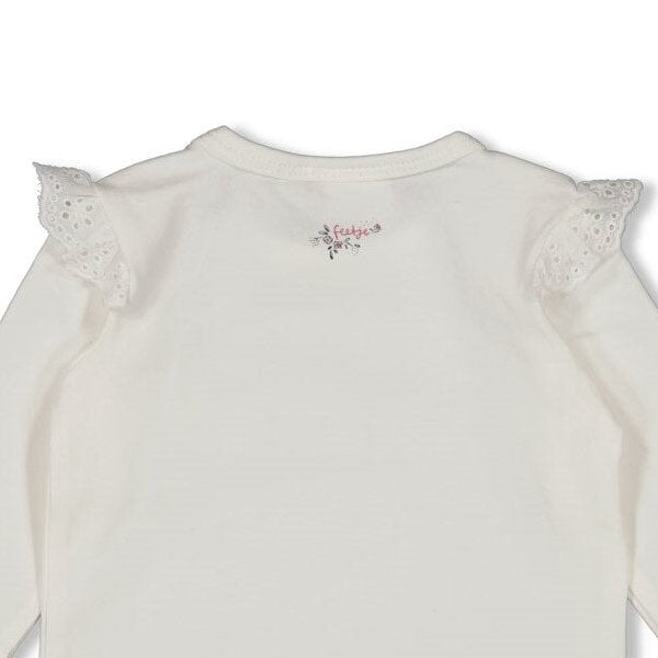 SWAN LAKE - Peached Inside Jersey & Pointelle Lace Top