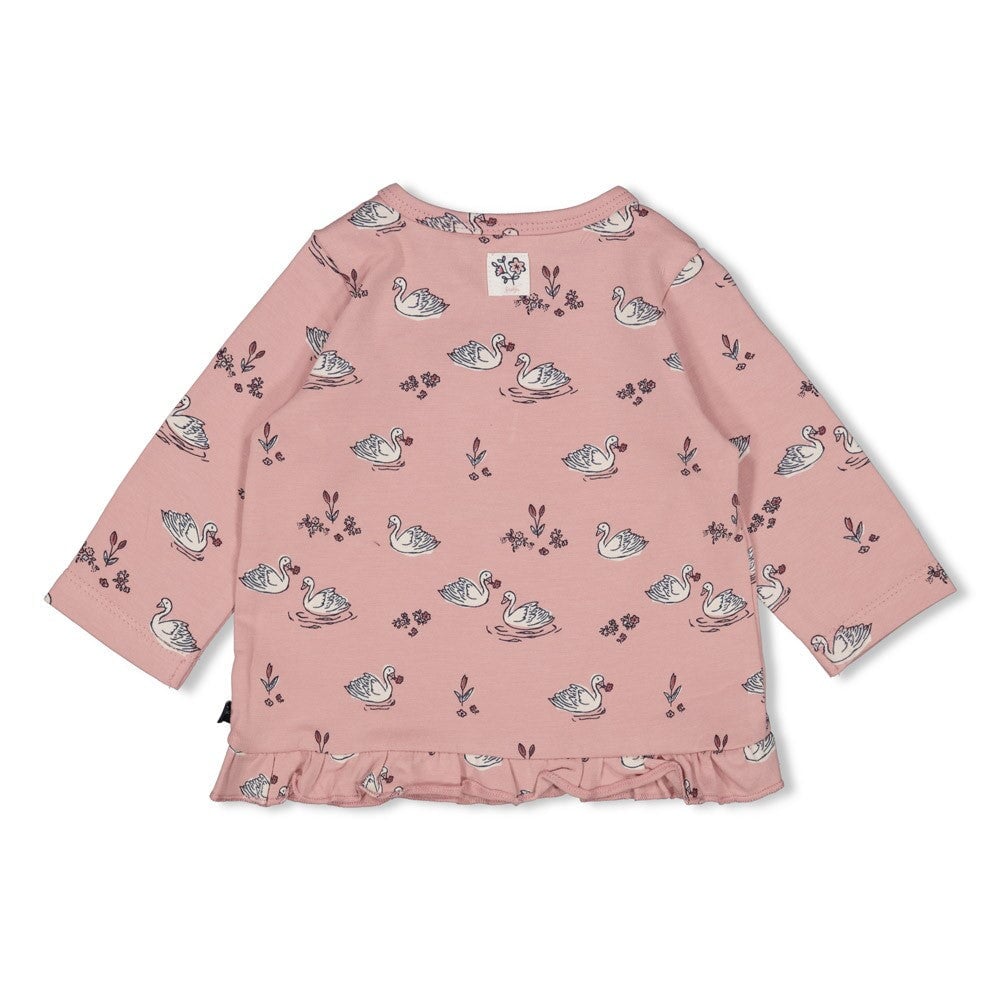 SWAN LAKE - Peached Inside Jersey Collection Print Swing Top