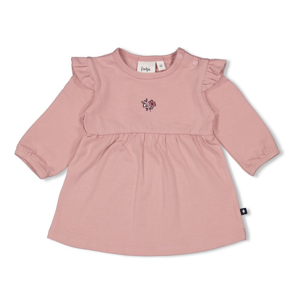 SWAN LAKE - Peached Inside Jersey Ruffle Swing Top
