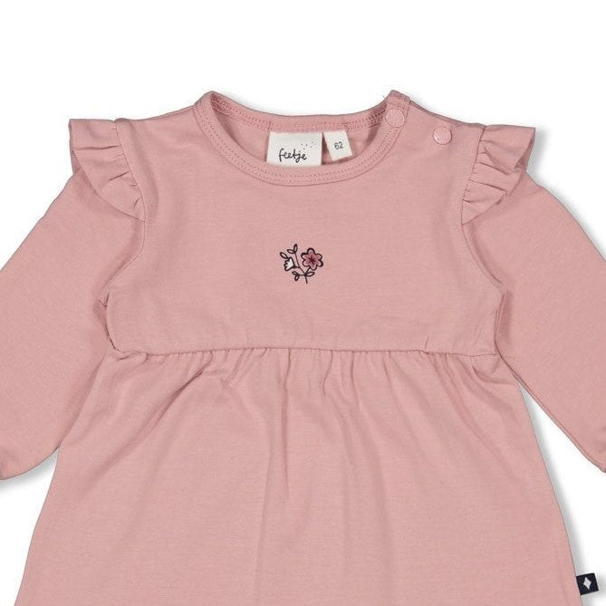 SWAN LAKE - Peached Inside Jersey Ruffle Swing Top