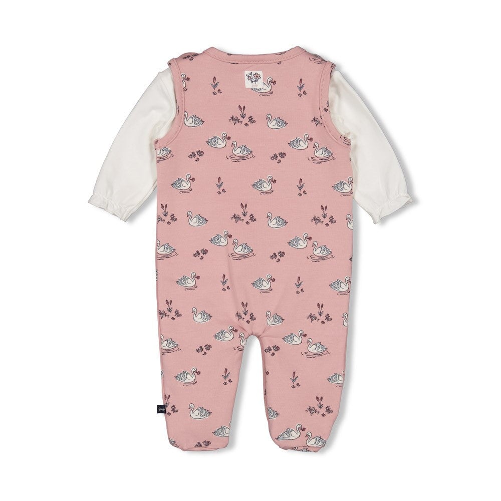 SWAN LAKE - Signature Print 2-Piece Footed Romper