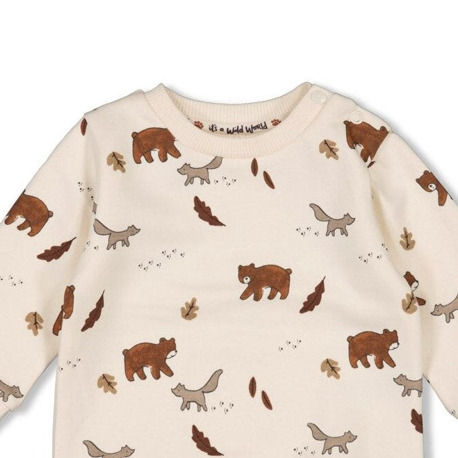 WILD WORLD - French Terry Signature Print Sweat Top