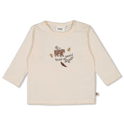 WILD WORLD - Peached Inside Jersey "it's a wold world" Fashion Top