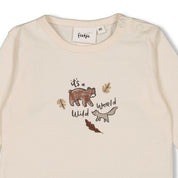 WILD WORLD - Peached Inside Jersey "it's a wold world" Fashion Top