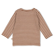 WILD WORLD - Slub Yarn Stripe Fashion Top