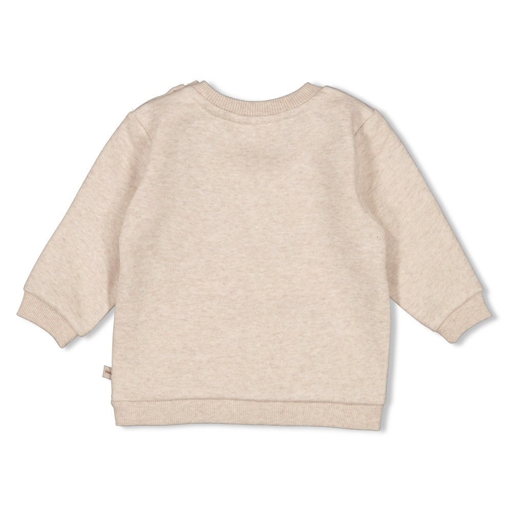 WILD WORLD - French Terry Fuzzy Bear Sweat Top