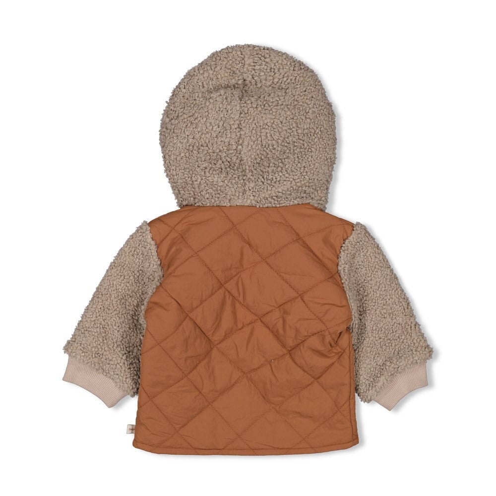 WILD WORLD - Teddy Bouclé  with Quilted Panels Jacket
