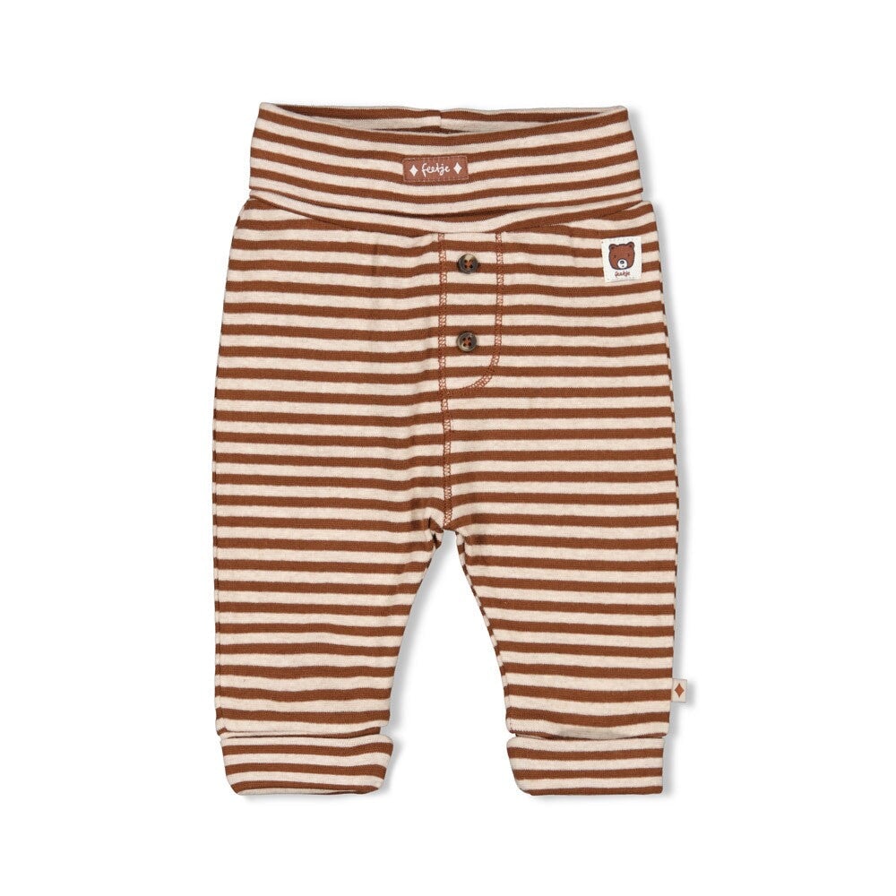 WILD WORLD - Slub Yarn Stripe Fashion Pants