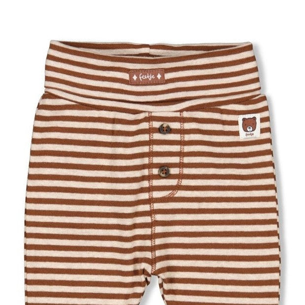 WILD WORLD - Slub Yarn Stripe Fashion Pants