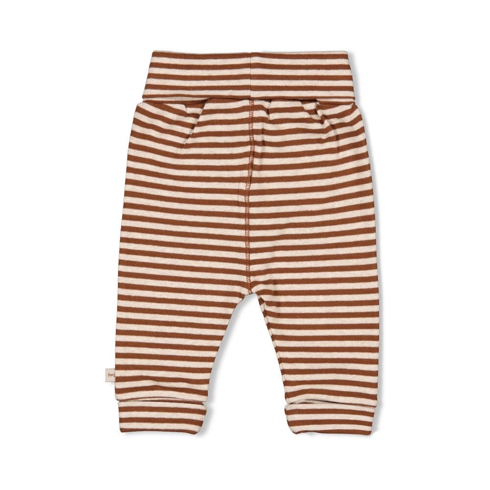 WILD WORLD - Slub Yarn Stripe Fashion Pants