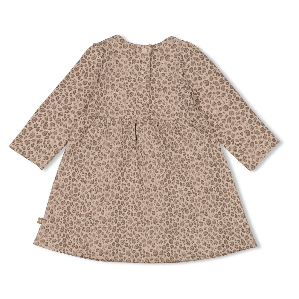 BETTER TOGETHER  -Organic Cotton Leopard Peached Jersey Dress