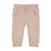 BETTER TOGETHER - Organic Cotton Brushed French Terry Ruffle-Trim Fashion Pants