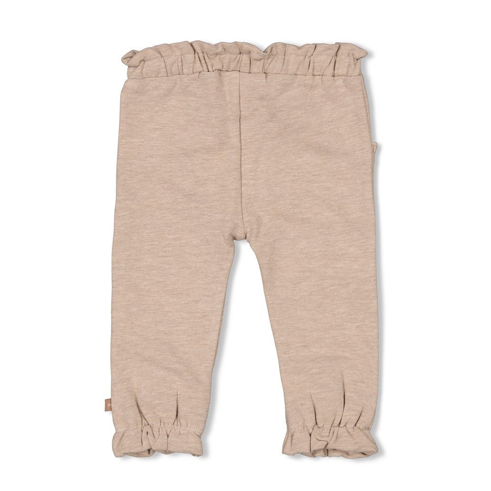 BETTER TOGETHER - Organic Cotton Brushed French Terry Ruffle-Trim Fashion Pants