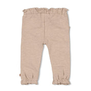 BETTER TOGETHER - Organic Cotton Brushed French Terry Ruffle-Trim Fashion Pants
