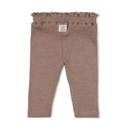 BETTER TOGETHER - Organic Cotton Ribbed Ruffle-Waist Fashion Leggings