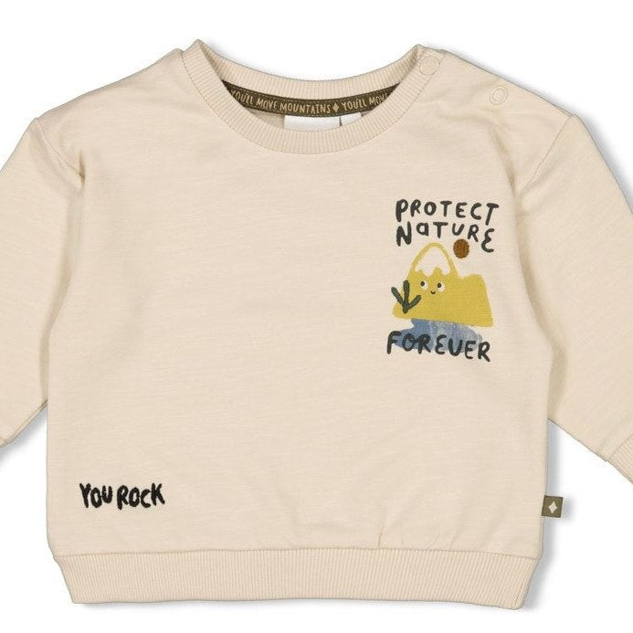 MOUNTAIN - "protect nature forever" French Terry Sweat Top