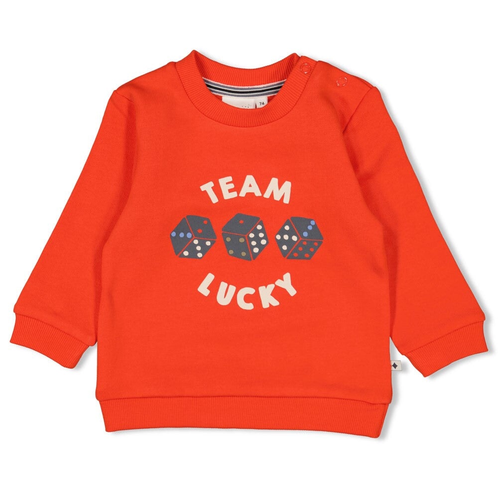 COUCH CLUB - Organic Cotton French Terry "Team Lucky" Sweat Top