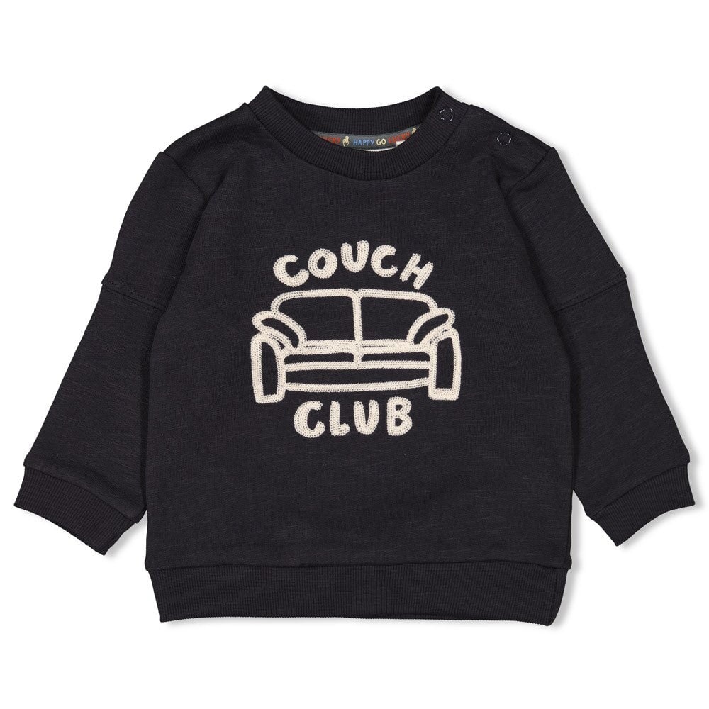 COUCH CLUB - Organic Cotton French Terry Slub "Couch Club" Sweat Top