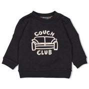 COUCH CLUB - Organic Cotton French Terry Slub "Couch Club" Sweat Top